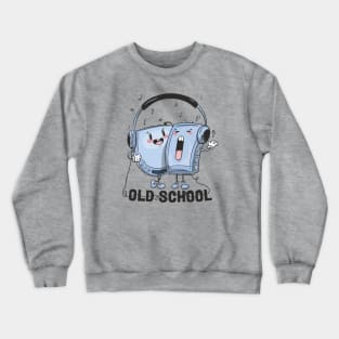 Old School Music // Funny Music Fan // Cassette Player CD Player Crewneck Sweatshirt